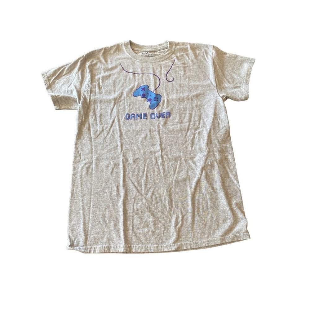 Gray Play Station Controller Graphic T Shirt Size Large
